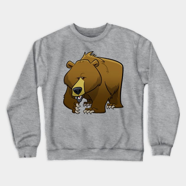 Grizzly Bear Crewneck Sweatshirt by binarygod